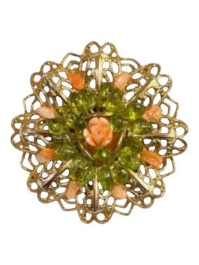 Vintage 60s Flower Brooch Pin